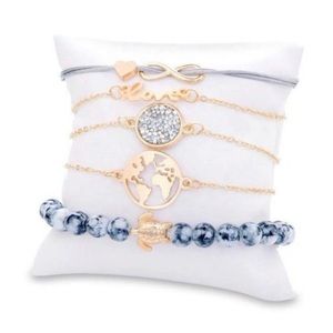 Sea Turtle Planet Beaded Stack Bracelet